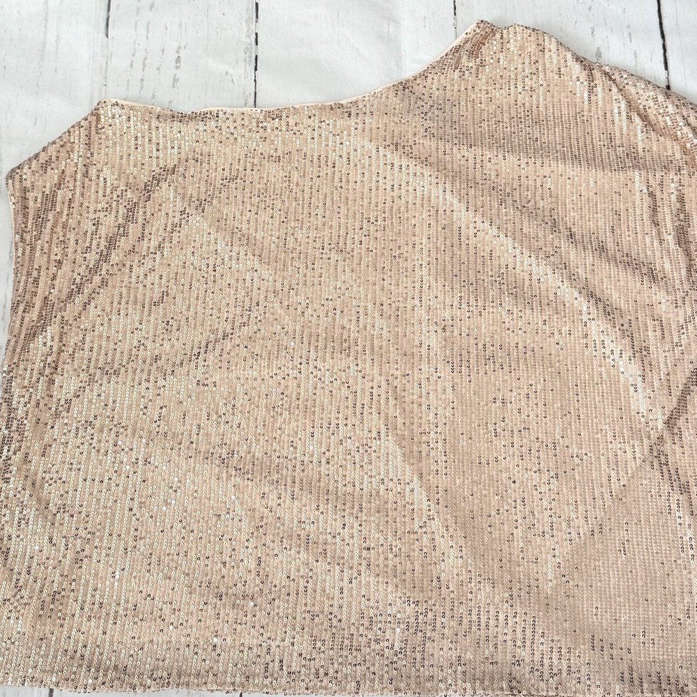 Torrid Top Women's 4 US 4X Rose Gold Off The Shoulder Sequin New - Picture 5 of 11
